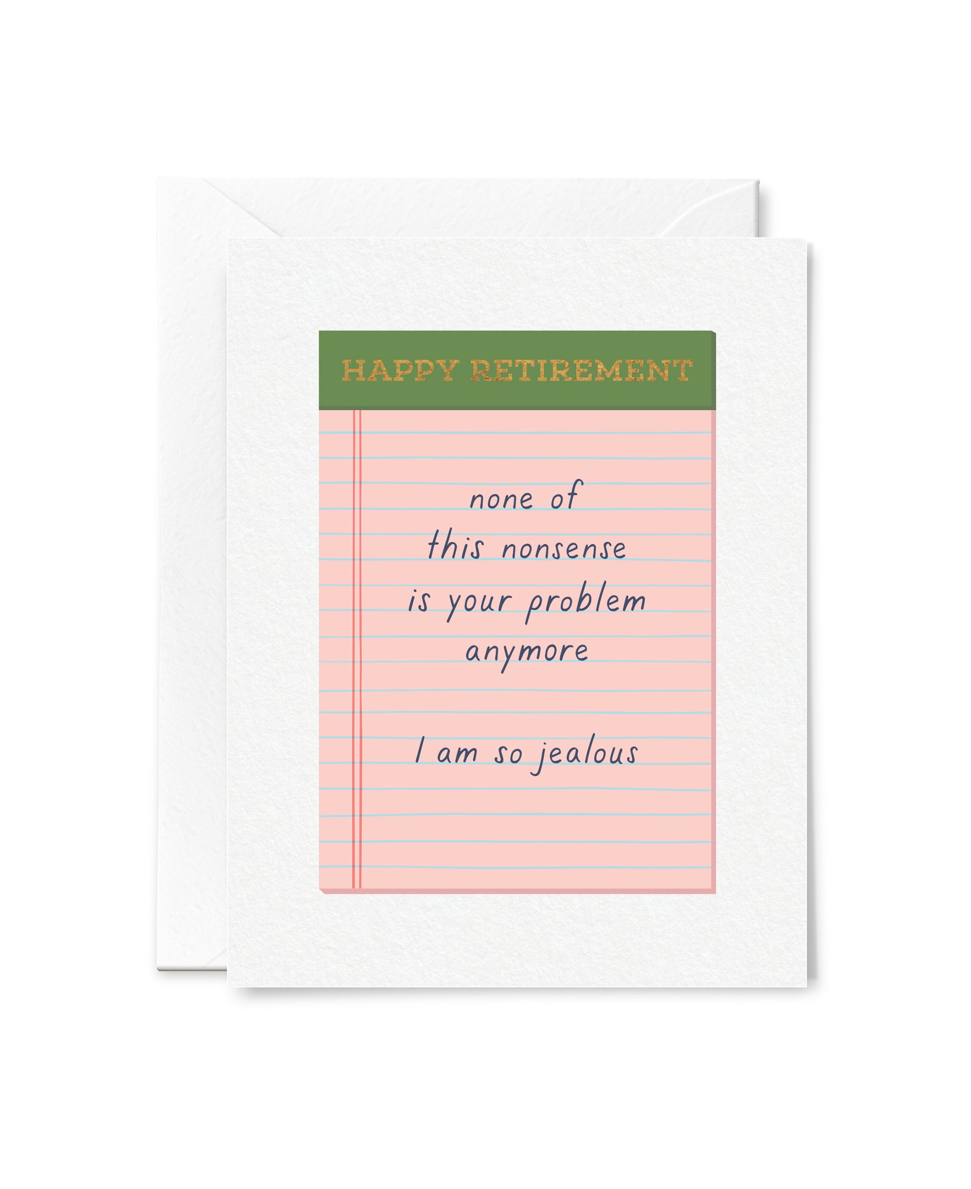 Legal Pad Retirement Card