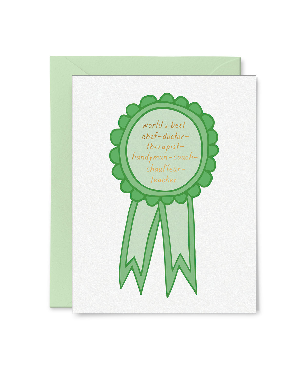 World's Best Dad Ribbon Card