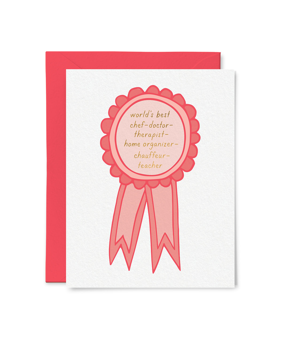 World's Best Mom Ribbon Card