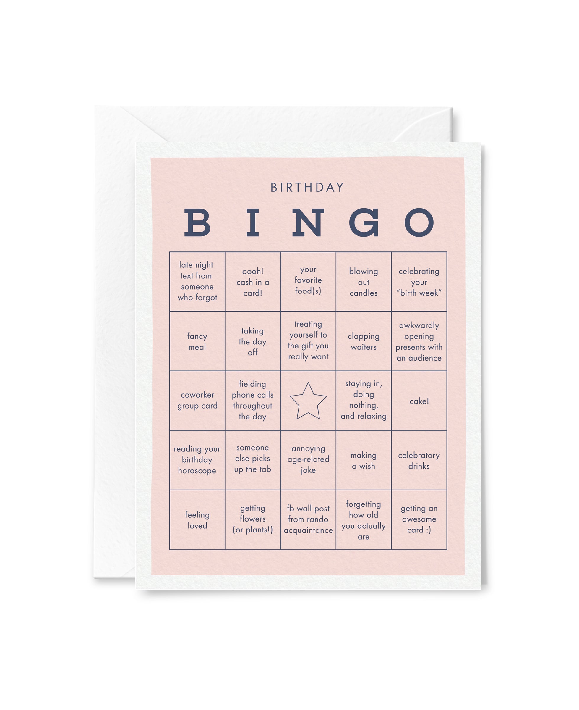 Birthday Bingo Card