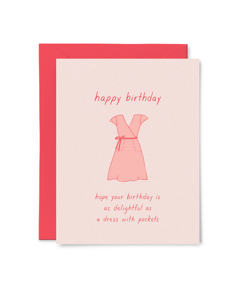 Dress With Pockets Birthday Card Tiny Hooray Dress With Pockets Birthday Card Tiny Hooray