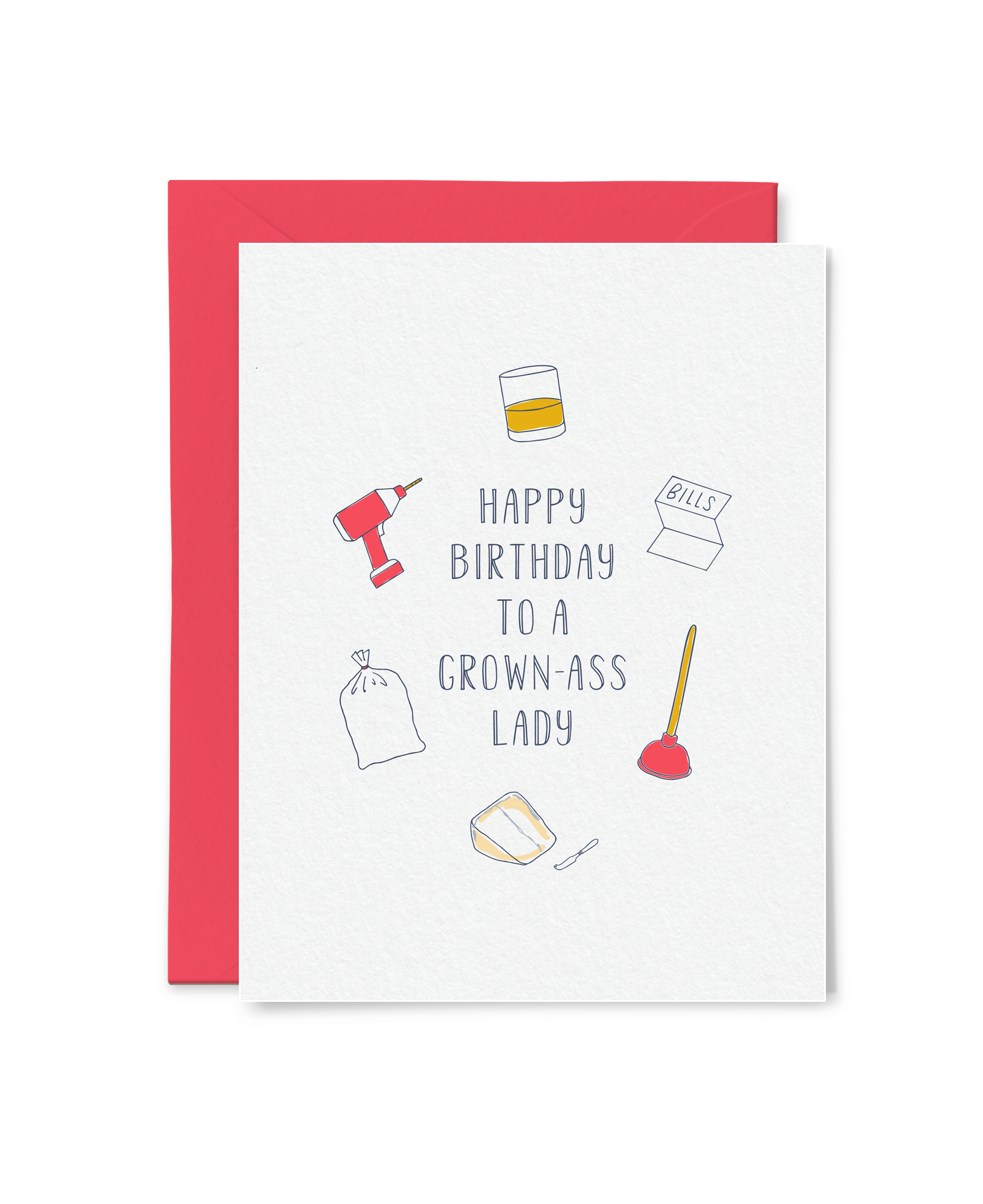 Grown Ass Lady birthday card