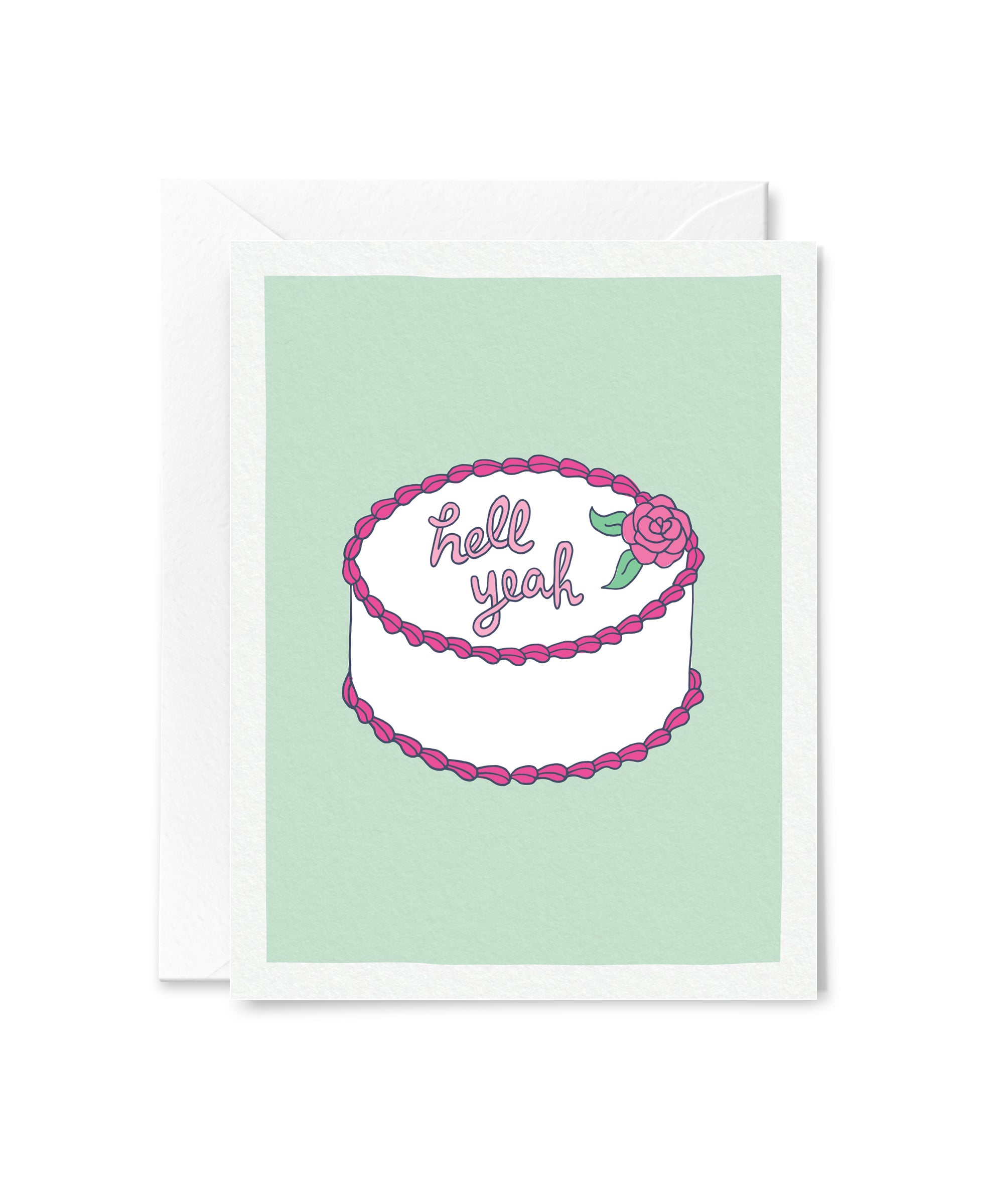 Hell Yeah Birthday Cake Card