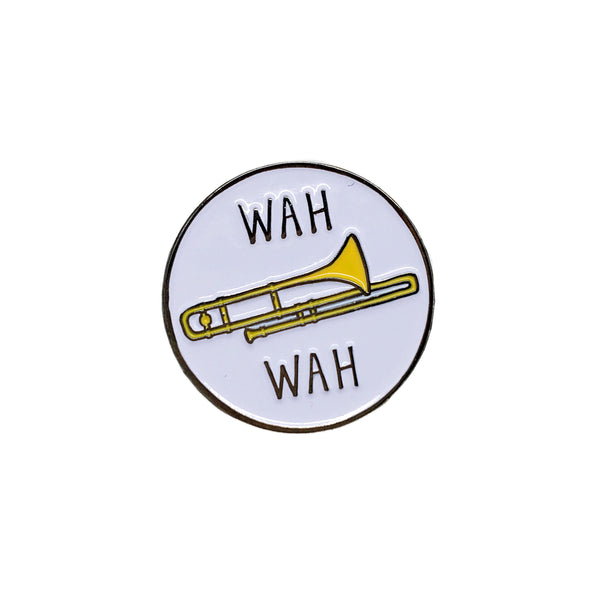 Wah Wah Sad Trombone Enamel Pin – Tiny Hooray