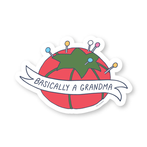 Basically a Grandma Sticker
