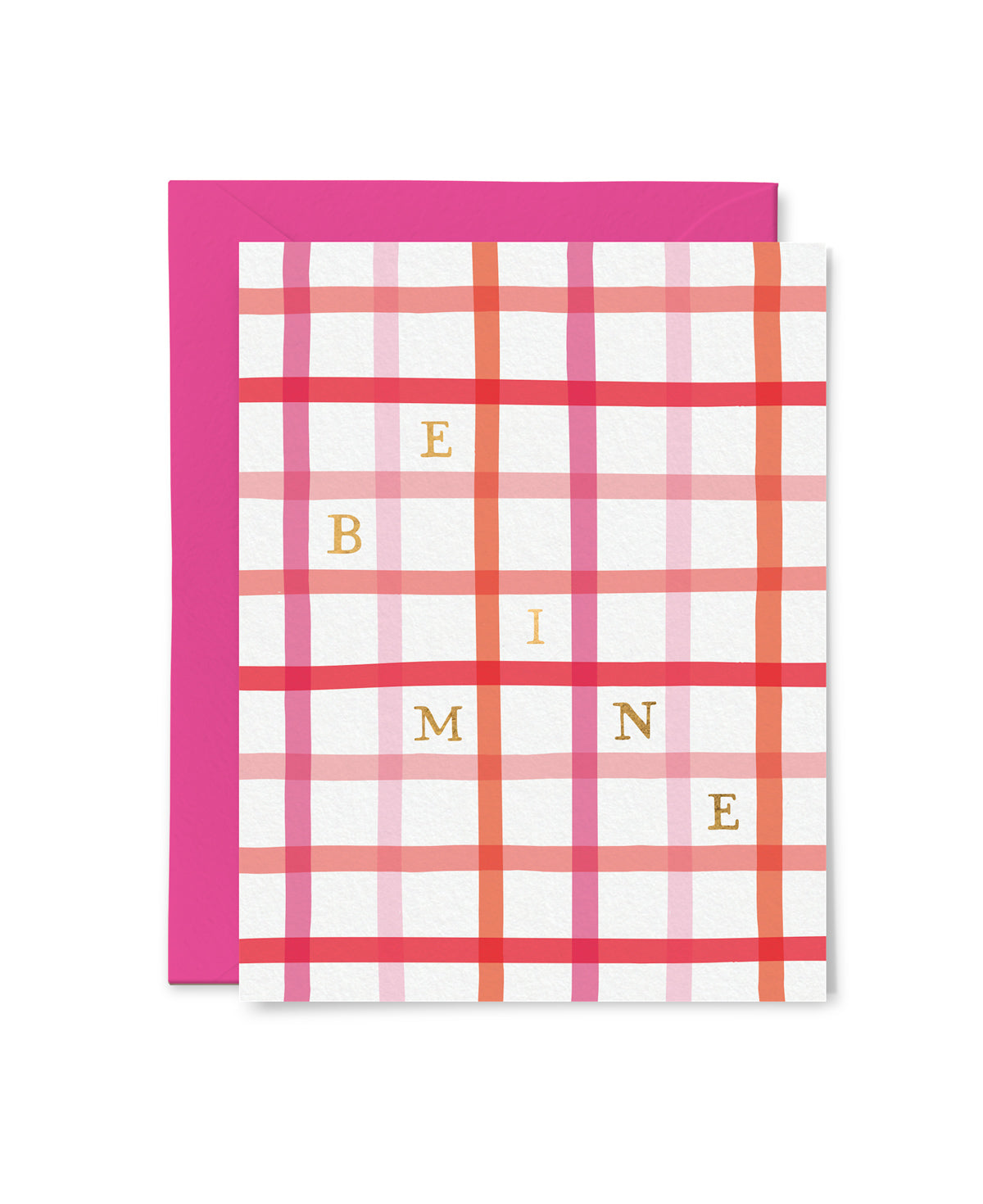 Be Mine Plaid Foil Card