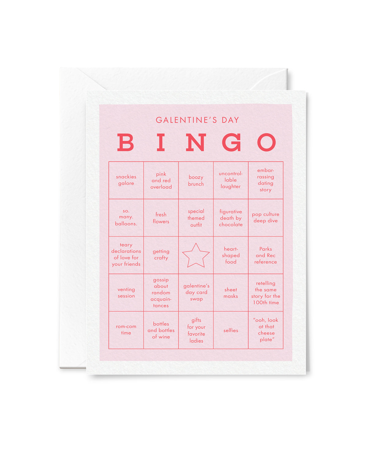 Galentine's Day Bingo Card