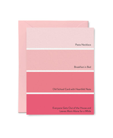 Mother's Day Gifts Paint Chip Card