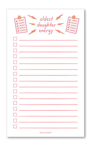 Oldest Daughter Energy Notepad