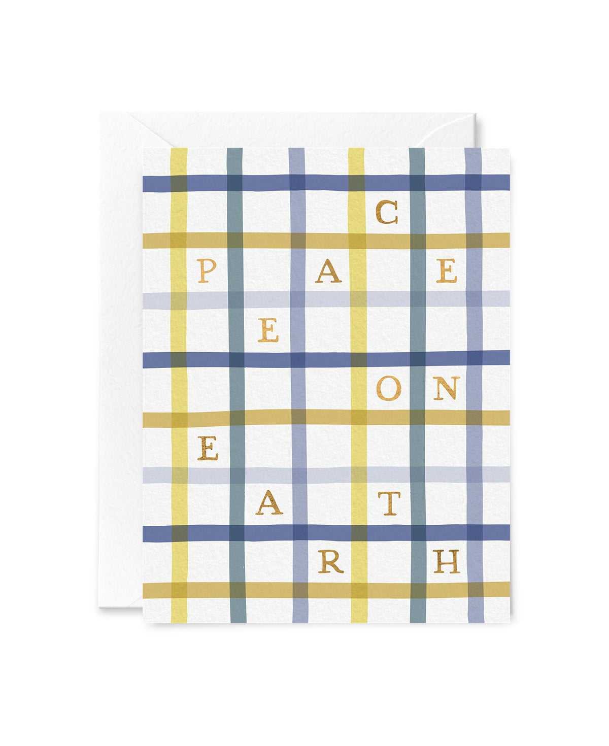 Peace on Earth Plaid Foil Card