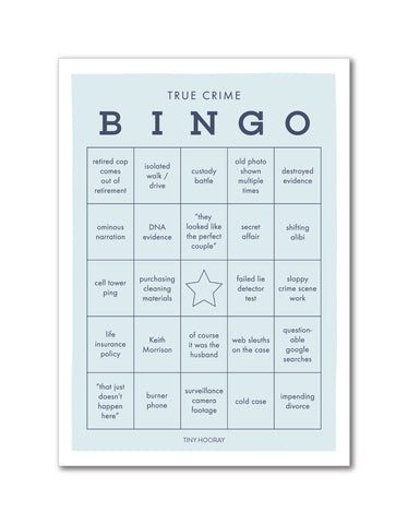 True Crime Bingo Game