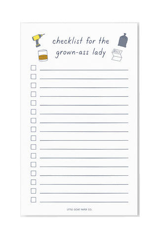 grown ass lady checklist