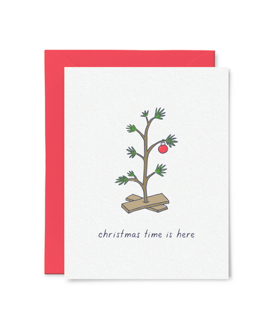 christmas time is here greeting card