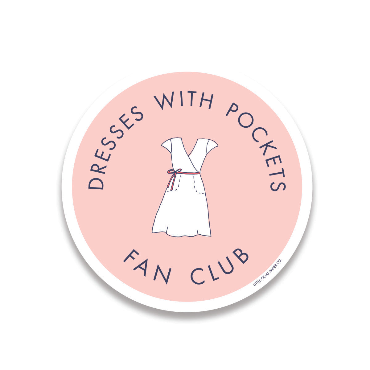 dresses with pockets fan club sticker