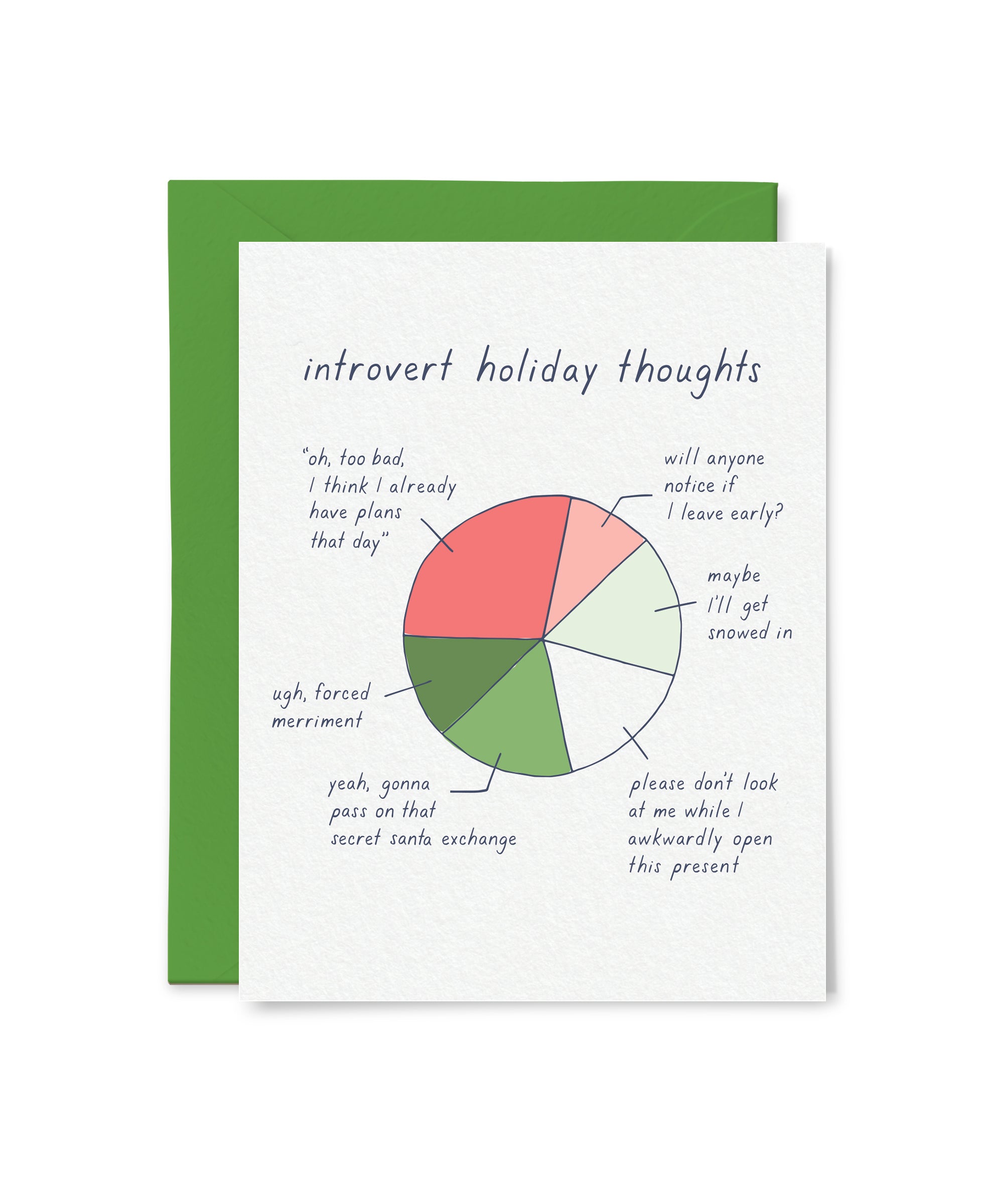 Introvert Holiday Thoughts Card