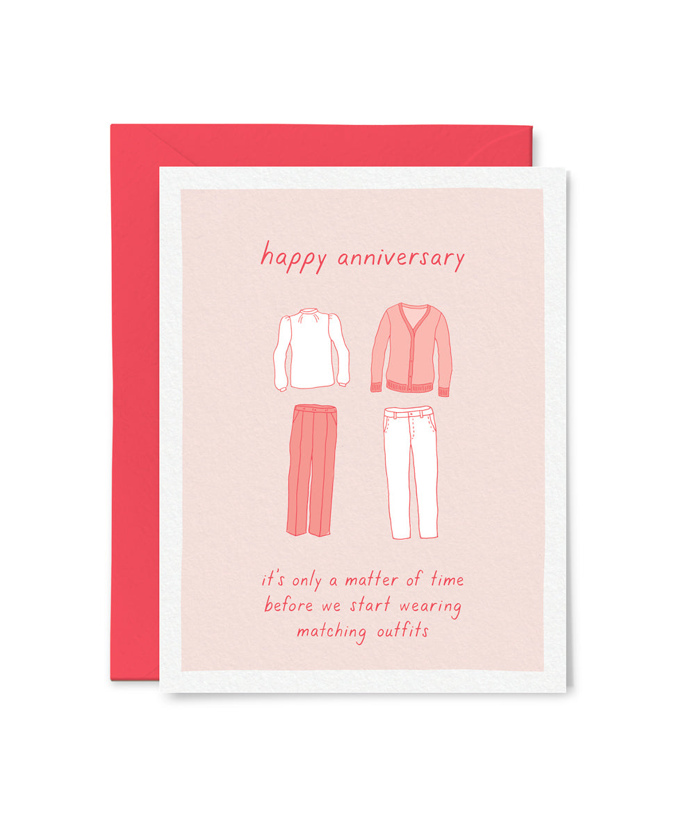 Matching Outfits Anniversary Card