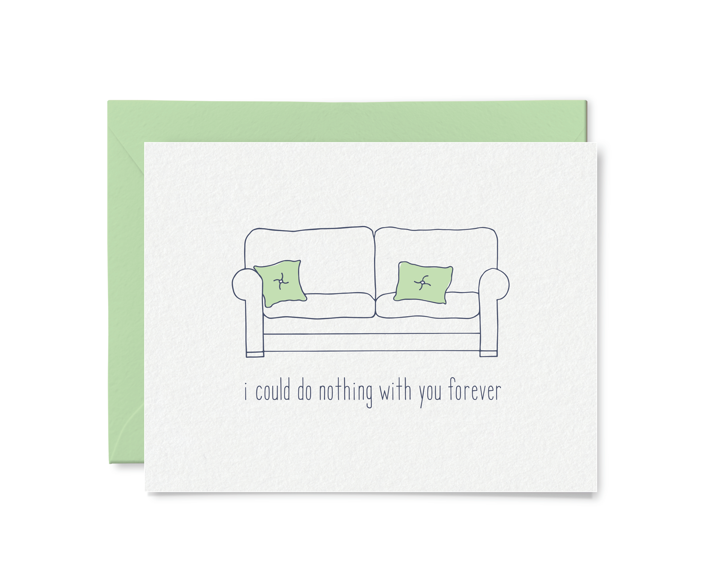 snarky love card lazy couch