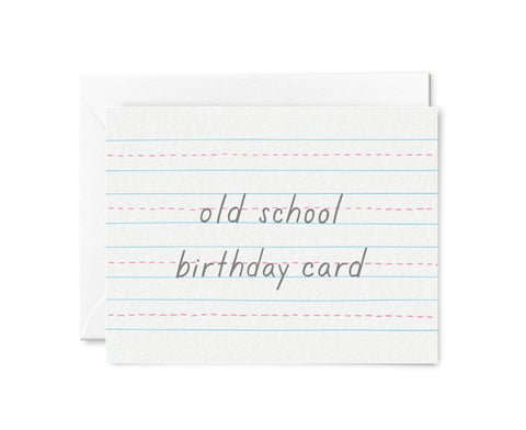 Old School Birthday Card