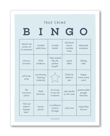 True Crime Bingo Notepad / 10 Different Designs